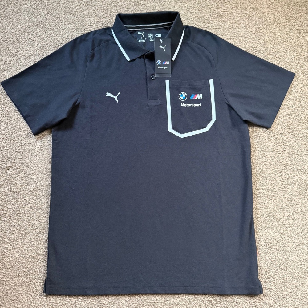 PUMA BMW M Motorsport Polo Shirt Men's Large Black 630627 01